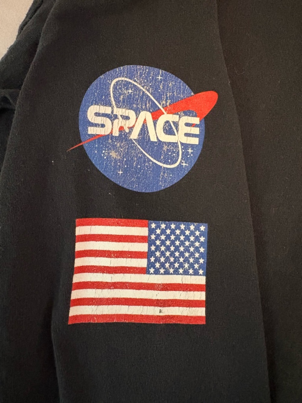 RSQ NASA Space Long Sleeve Shirt Black Graphic Size M - Picture 5 of 6